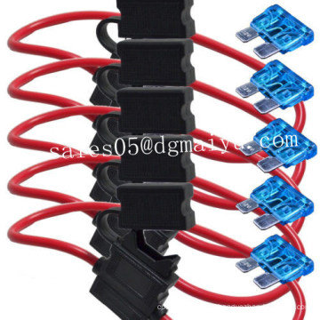 5 x 10 Gauge Atc Sicherungshalter mit Sicherung in-line AWG Draht Kupfer 12 Volt Klinge